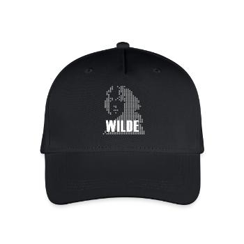 Oscar Wilde Halftone Portrait Logo - Organic Kids’ Baseball Cap - black - Front