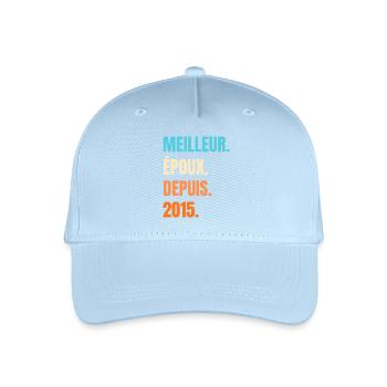 Best Husband Since 2015 Husband Gift - Organic Kids’ Baseball Cap - light blue - Front