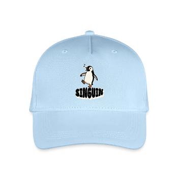 Singender Pinguin - Singuin - Kinder Bio Basecap - Hellblau - Vorne