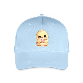Kuschelküken mit Herz - Kinder Bio Basecap - Hellblau - Vorne