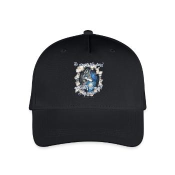 Wolf Christliches Zitat - Kinder Bio Basecap - Schwarz - Vorne