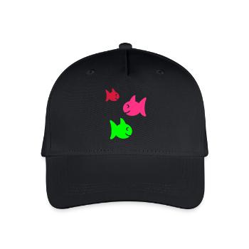 fische - Kinder Bio Basecap - Schwarz - Vorne