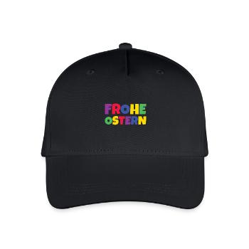 Frohe Ostern Bunt - Kinder Bio Basecap - Schwarz - Vorne