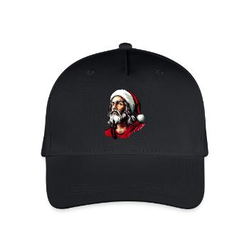 Jesus Christmas / Santa Claus - Organic Kids’ Baseball Cap - black - Front