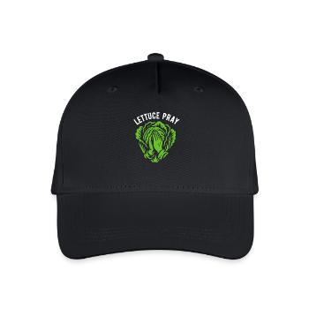 Lettuce pray - pun - Organic Kids’ Baseball Cap - black - Front