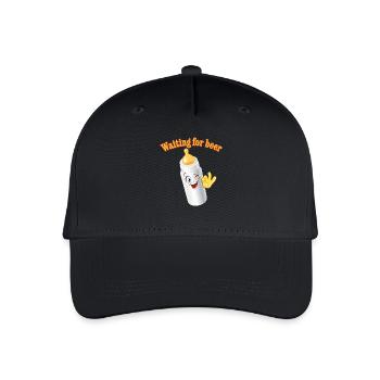 Flasche - Kinder Bio Basecap - Schwarz - Vorne
