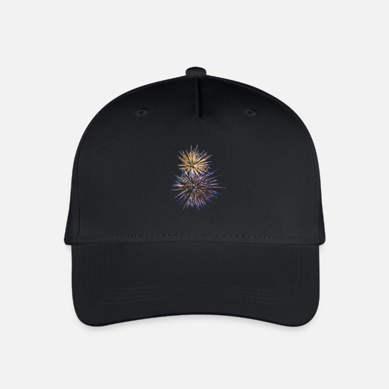 Feuerwerk II - Kinder Bio Basecap - Schwarz