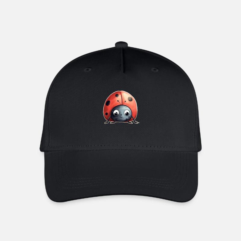 Marienkäfer - Kinder Bio Basecap - Schwarz