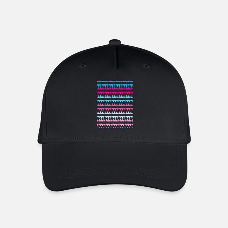 PINK BLUE HEARTS PATTERN - Organic Kids’ Baseball Cap - black