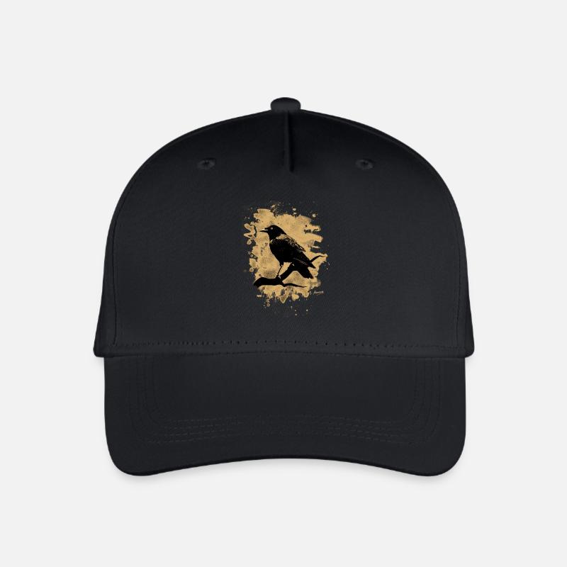 Crow bleached - natural - Kinder Bio Basecap - Schwarz