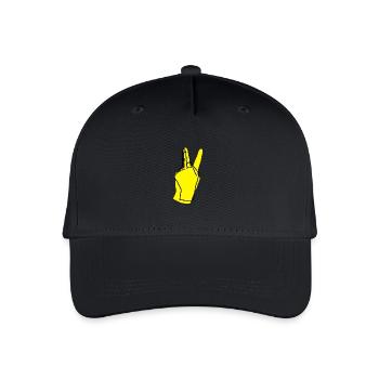 paix jaune - Casquette de baseball bio Enfant - noir - Devant