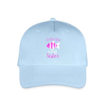 Große Schwester Geschenk Nachwuchs Shirt - Kinder Bio Basecap - Hellblau - Vorne