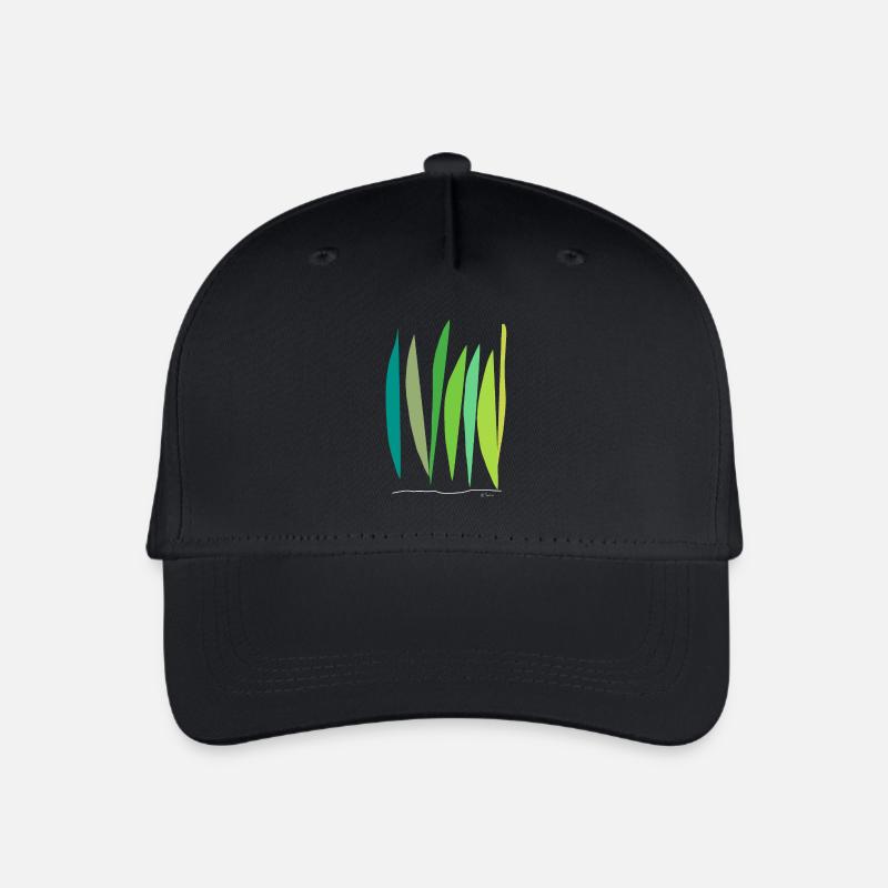 Abstract design Das wachsen der Halme - Kinder Bio Basecap - Schwarz