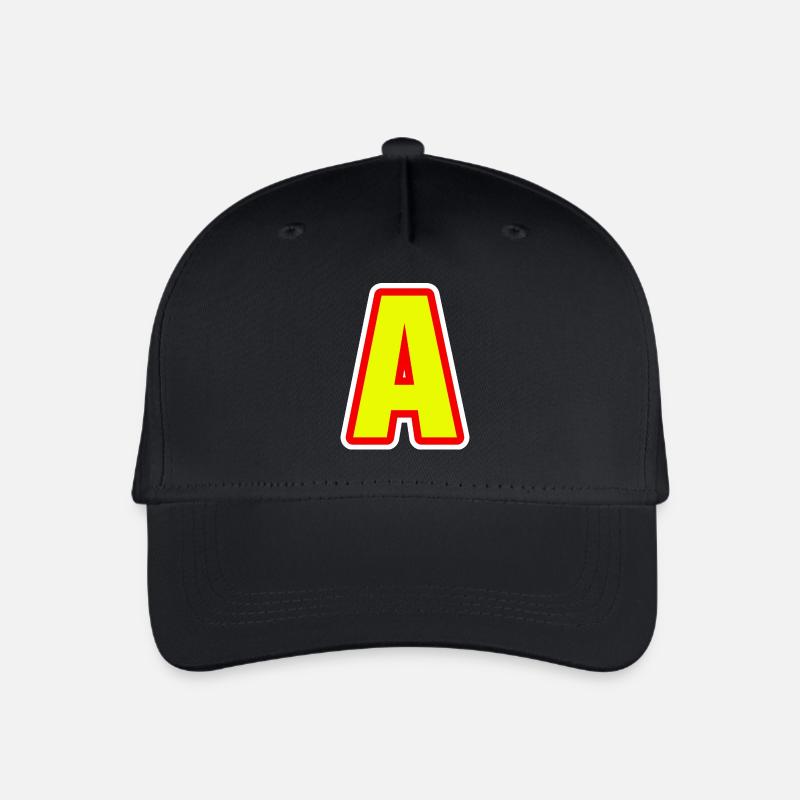 Alphabet, Buchstabe A - Kinder Bio Basecap - Schwarz