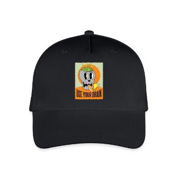 Utilisez votre cerveau - Casquette de baseball bio Enfant - noir - Devant