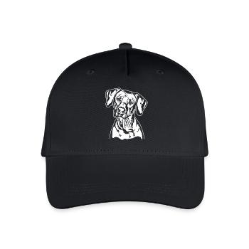 RHODESIAN RIDGEBACK Hunde Portrait Wilsigns - Kinder Bio Basecap - Schwarz - Vorne