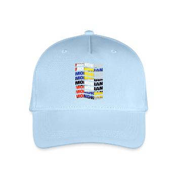 Mondrian wave text effect t-shirt - Organic Kids’ Baseball Cap - light blue - Front