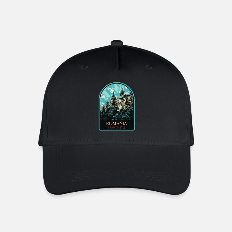 Explorez le mystère du château de Bran - Casquette de baseball bio Enfant - noir
