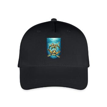 Turtle Abstraction Underwater Design - Organic Kids’ Baseball Cap - black - Front