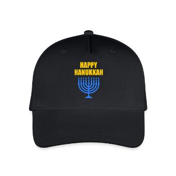 HAPPY HANUKKAH - Organic Kids’ Baseball Cap - black - Front