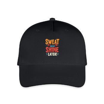 Transpirez maintenant, brillez plus tard ! Citation de motivation de salle de sport - Casquette de baseball bio Enfant - noir - Devant