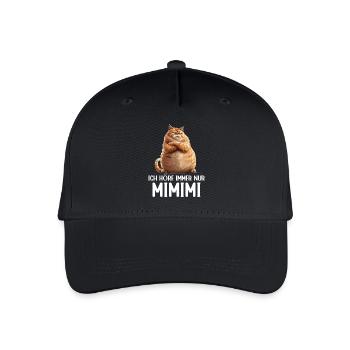 Cat Kitty I always hear Mimimi - Organic Kids’ Baseball Cap - black - Front