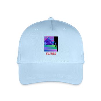 Bleib wild - Kinder Bio Basecap - Hellblau - Vorne