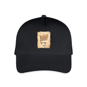 Einkaufswagen mit Geschenken Einkaufstüten - Kinder Bio Basecap - Schwarz - Vorne