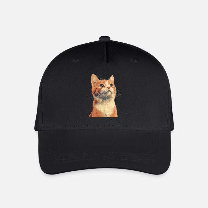 Chat roux mignon - Casquette de baseball bio Enfant - noir