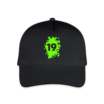 klecks 19 - Kinder Bio Basecap - Schwarz - Vorne
