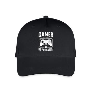 Gamer in Progress - Organic Kids’ Baseball Cap - black - Front