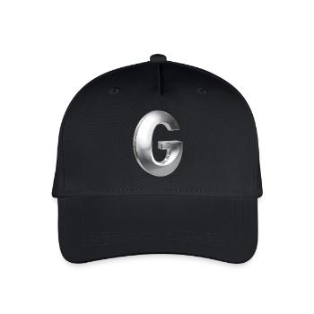 Chrome ,, G " Metallic - Kinder Bio Basecap - Schwarz - Vorne