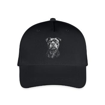 Staffordshire Bull Terrier Portrait Staffie Chiens - Casquette de baseball bio Enfant - noir - Devant