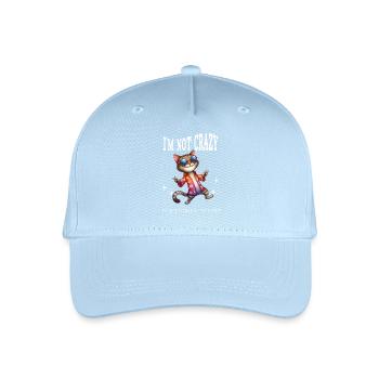 I'm not crazy I'm mentally flexible crazy cat - Organic Kids’ Baseball Cap - light blue - Front