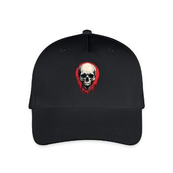 Totenkopf - Kinder Bio Basecap - Schwarz - Vorne