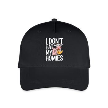 Vegetarian Vegan Veggie Vegetarian - Organic Kids’ Baseball Cap - black - Front