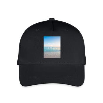 Feel free as the Ocean - Kinder Bio Basecap - Schwarz - Vorne