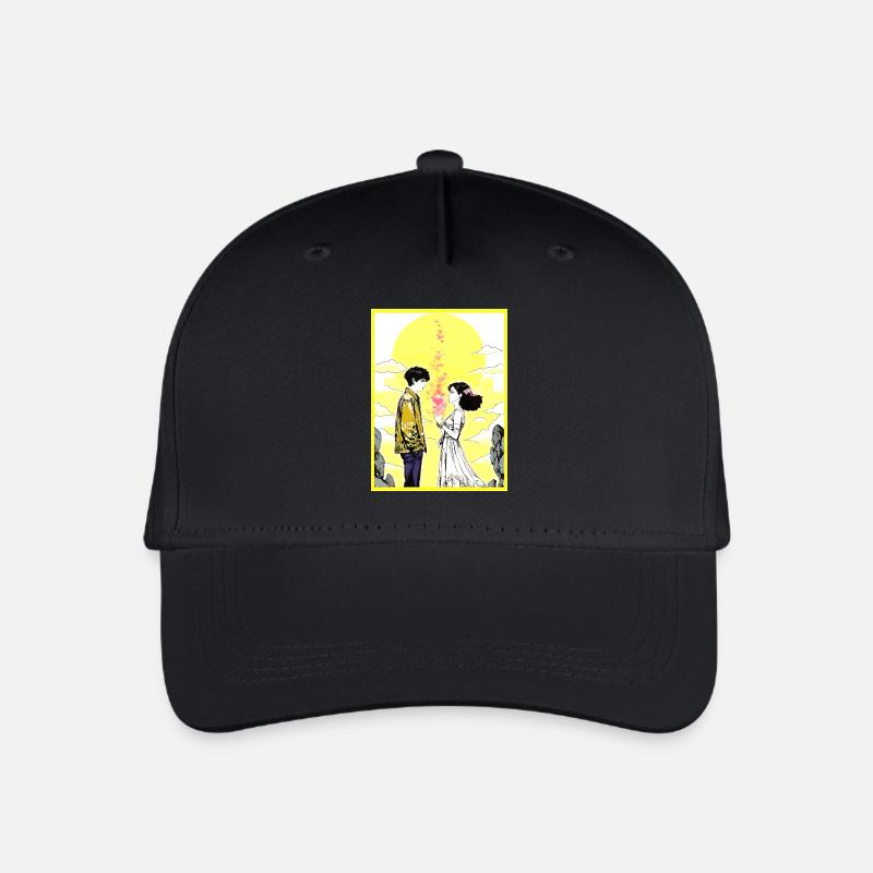 Liebendes Paar - Kinder Bio Basecap - Schwarz