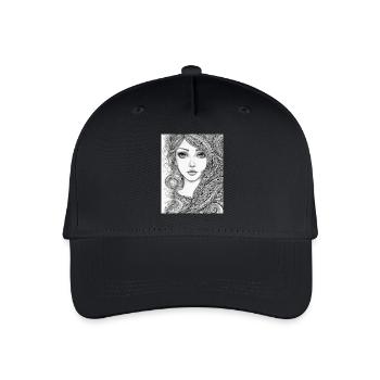Portrait abstrait - Casquette de baseball bio Enfant - noir - Devant
