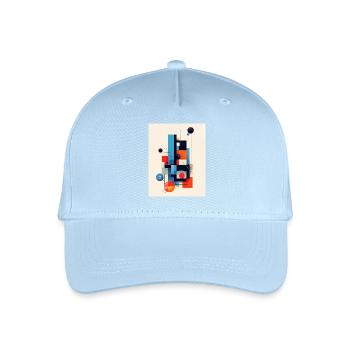 Composition géométrique abstraite - Casquette de baseball bio Enfant - bleu clair - Devant