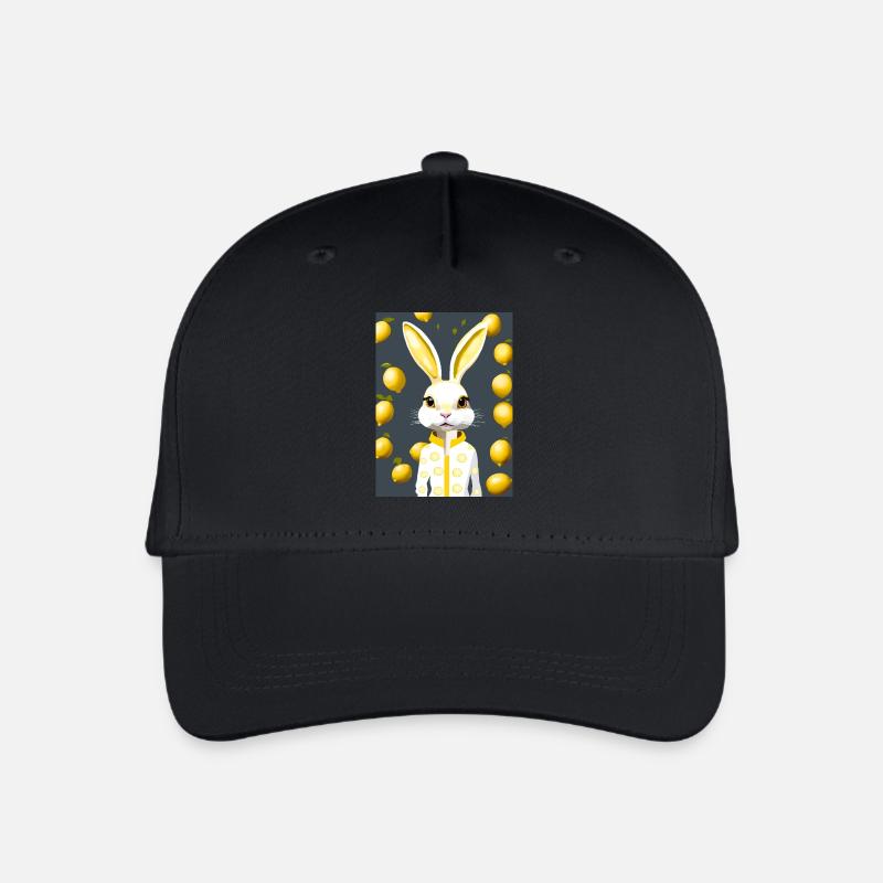 Citrus Bunny, Lemon Pop Glow - Kinder Bio Basecap - Schwarz