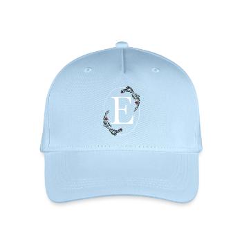 Buchstabe E - Kinder Bio Basecap - Hellblau - Vorne