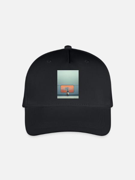 Woman Standing at Subway Wall - Organic Kids’ Baseball Cap - black
