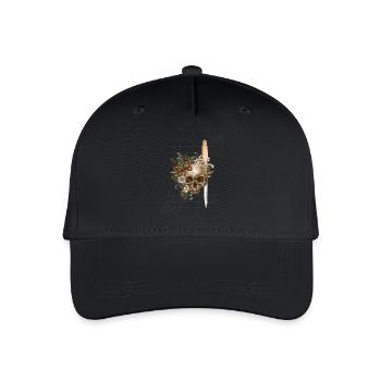 SkullRoses - Organic Kids’ Baseball Cap - black - Front