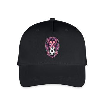 Lion Football – King of the Field Design - Organic Kids’ Baseball Cap - black - Front
