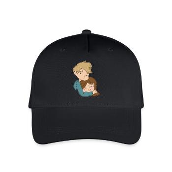 Surcharge de câlins - Casquette de baseball bio Enfant - noir - Devant