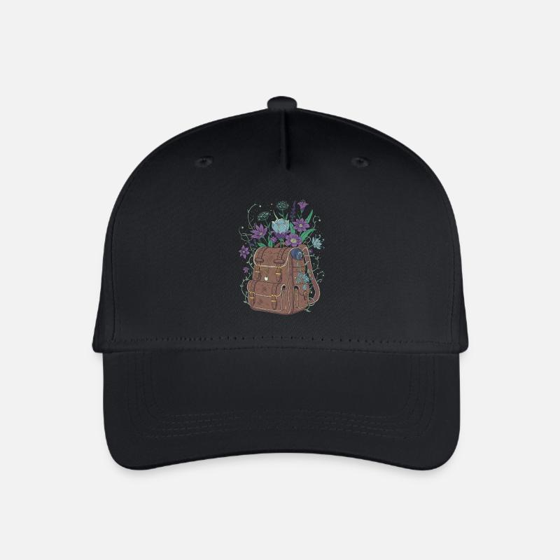 Sac à dos avec des fleurs - Casquette de baseball bio Enfant - noir
