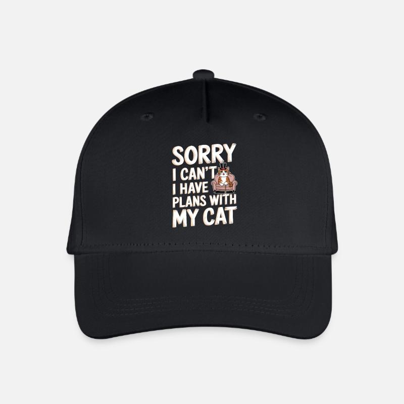 Désolé, je ne peux pas avoir de plans avec mon chat - Casquette de baseball bio Enfant - noir