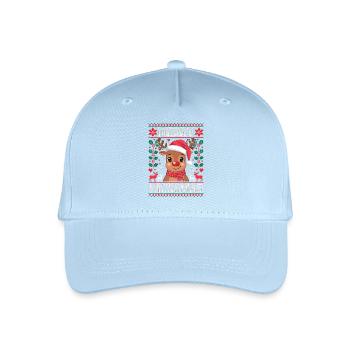 Rentier Rudolph Weihnachten  - Kinder Bio Basecap - Hellblau - Vorne