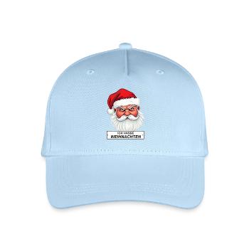 Ich hasse Weihnachten Santa Spruch - Kinder Bio Basecap - Hellblau - Vorne